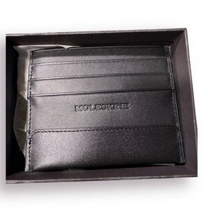 Moleskine‎ Leather Card Holder Black Wallet